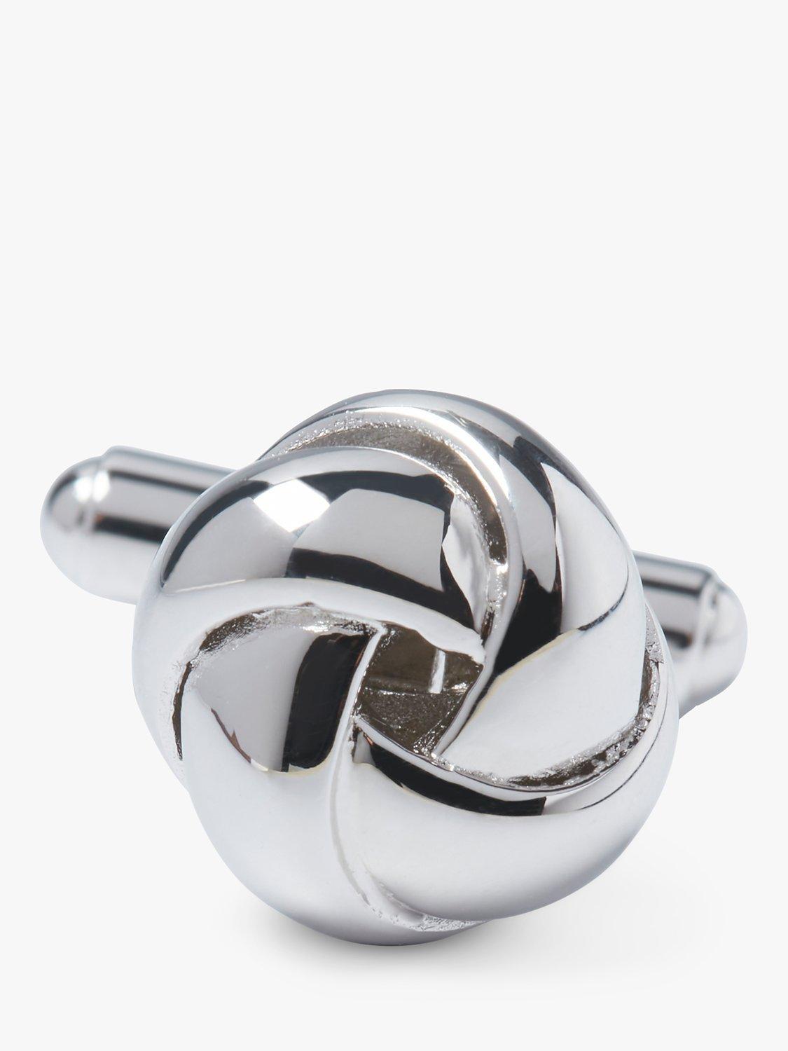 Product image 4 of 5, which shows Simon Carter Silver Knot Cufflinks, Silver