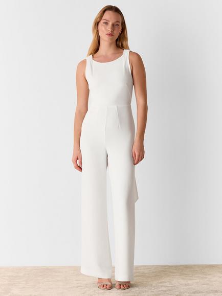 Whistles Thelma Wedding Jumpsuit, Ivory, Ivory