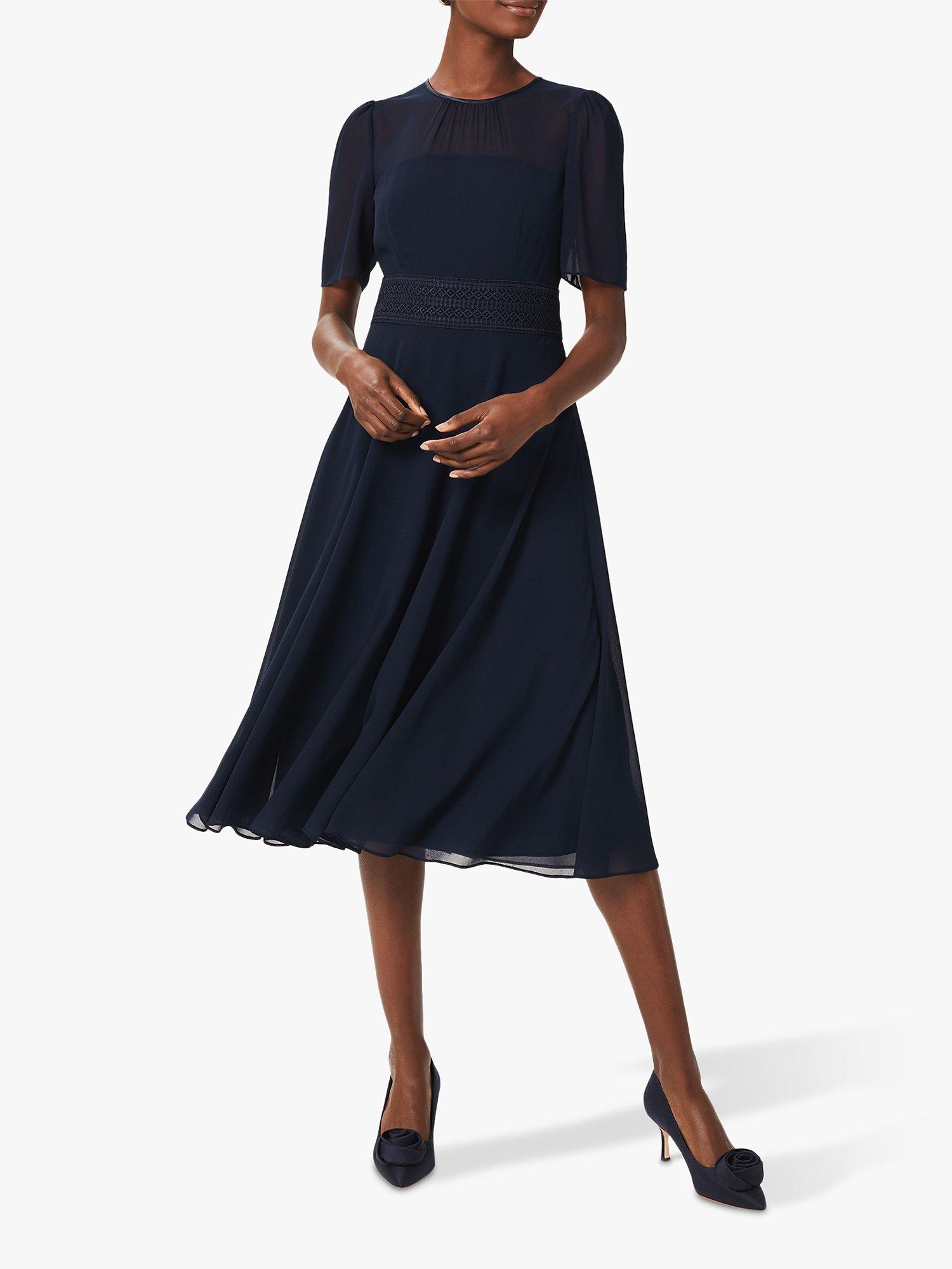 Hobbs Cressida Midi Dress, Navy
