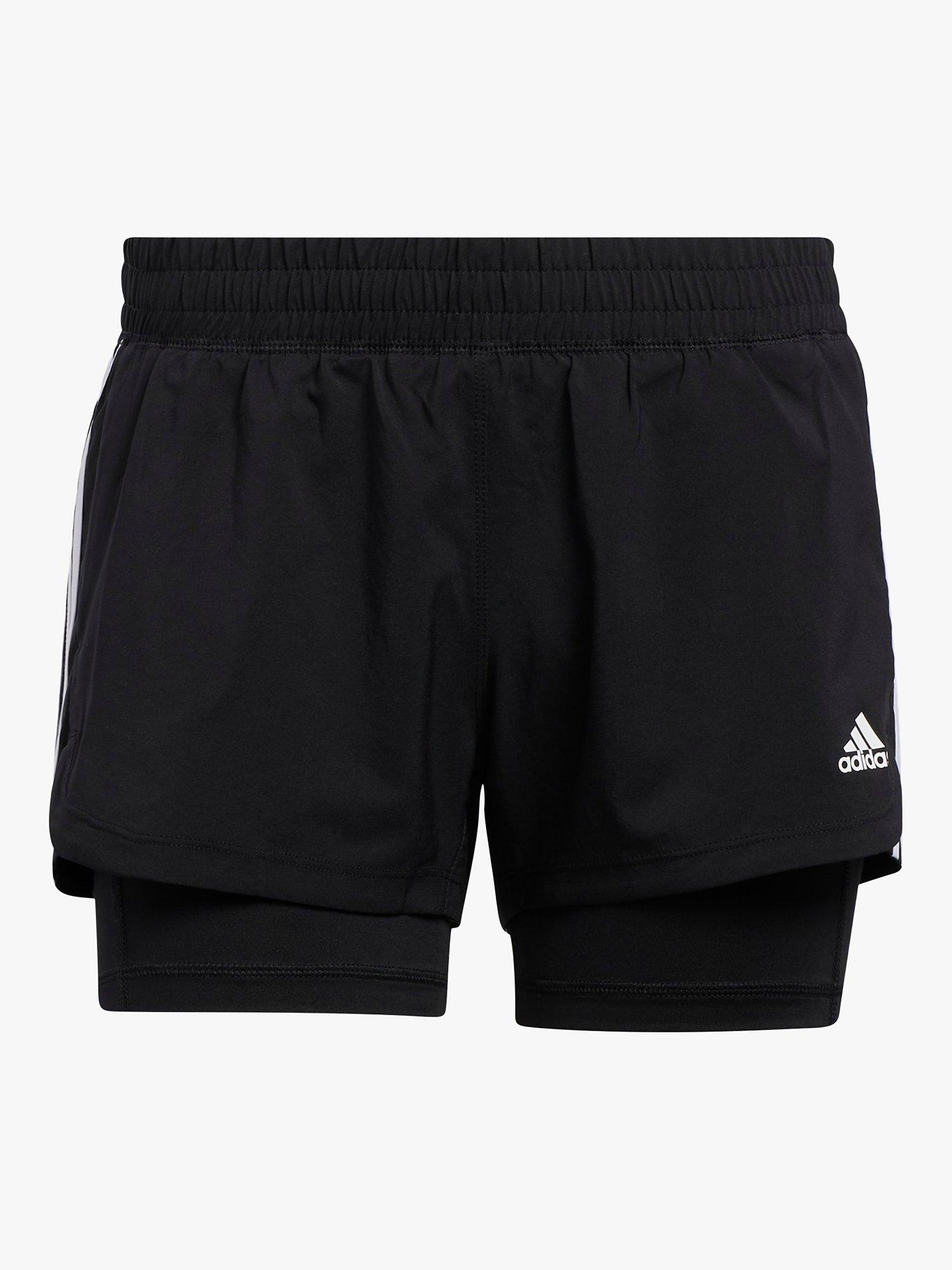 adidas Pacer 3-Stripes Woven Two-in-One Gym Shorts
