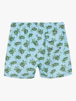 Trotters Kids' Turtle Swim Shorts, Blue - view 2, Blue