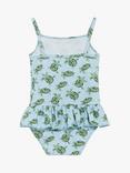 Trotters Kids' Turtle Peplum Swimsuit, Blue