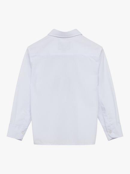 Trotters Kids' Thomas Brown Cotton Shirt - view 2, White
