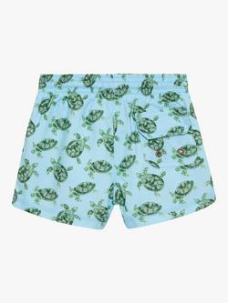 Trotters Baby Turtle Swim Shorts, Blue - view 2, Blue
