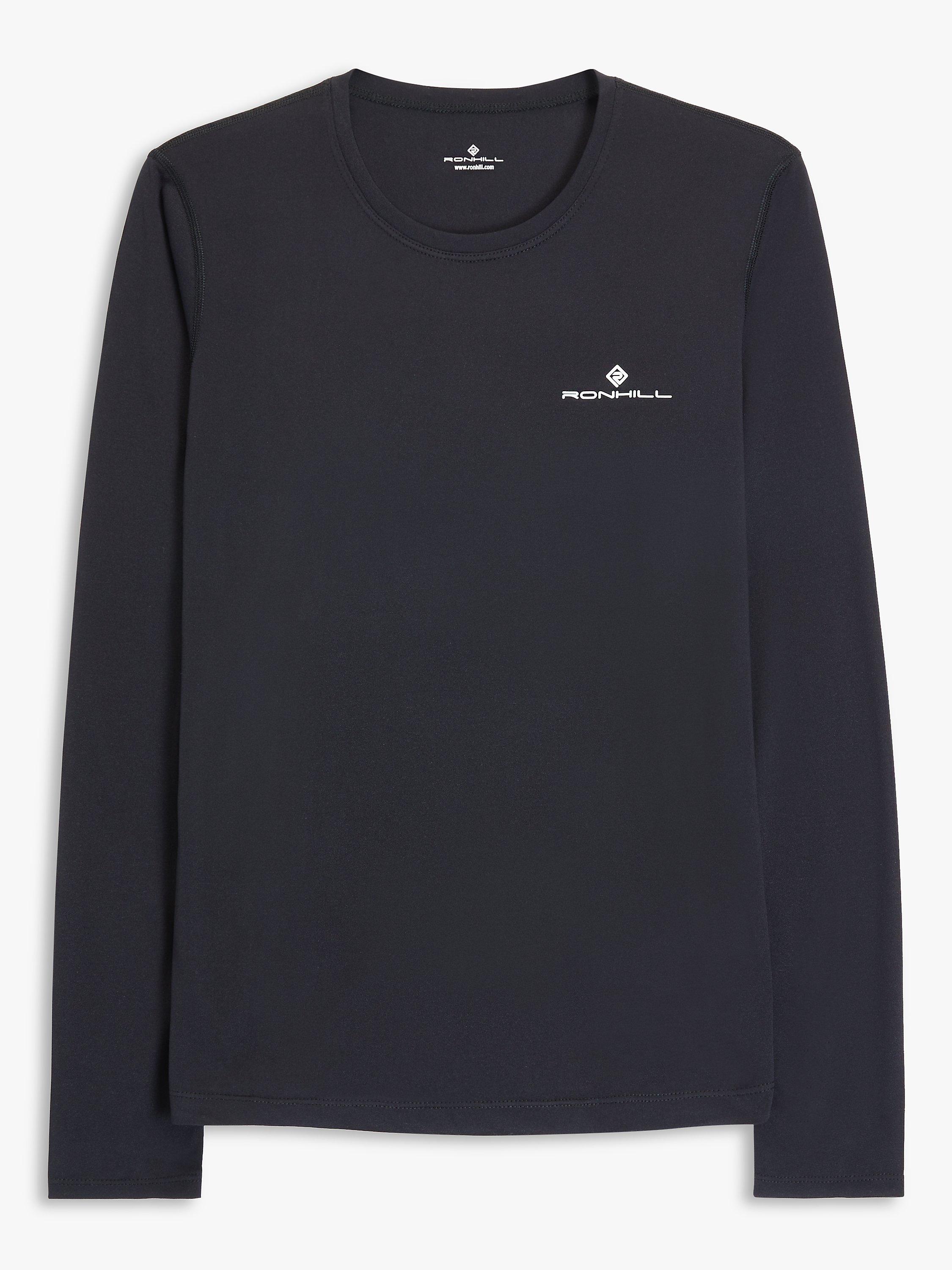 Product image 5 of 5, which shows Ronhill Core Long Sleeve Running Top, Black/Bright White, 8