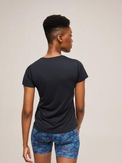 Ronhill Core Short Sleeve Running Top - view 2, Black/Bright White