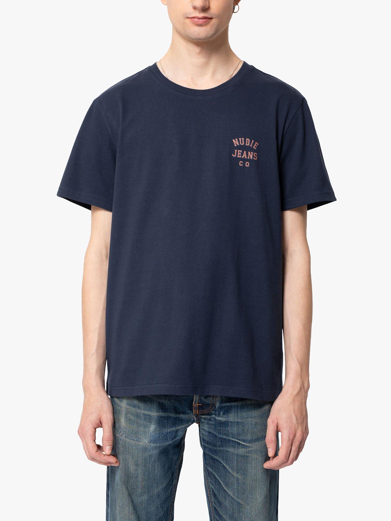 Nudie Jeans Roy Crew Neck Tee, Deep Blue