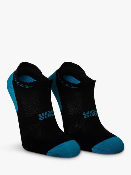 Hilly Active Socklet Min Running Socks, Pack of 2, White/Black/Grey