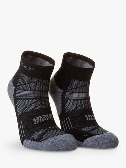 Hilly Supreme Anklet Running Socks, Black/Grey