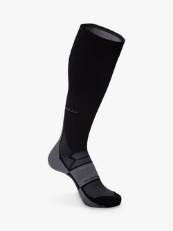 Hilly Pulse Compression Running Socks, Black/Grey