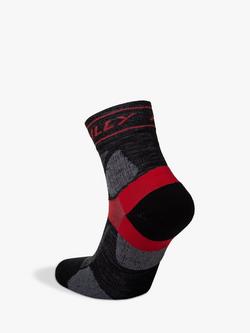 Hilly Trail Anklet Med Running Socks, Black/Red