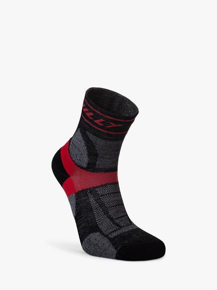 Hilly Trail Anklet Med Running Socks - view 2, Black/Red