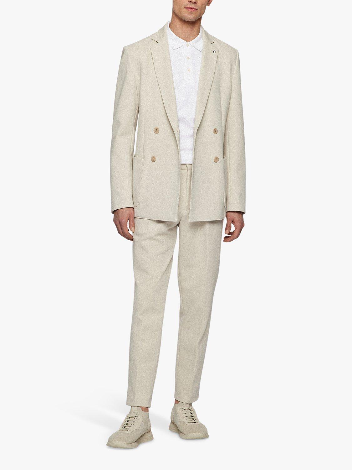 Product image 3 of 5, which shows Hugo Boss Pado Long Sleeve Polo Top, White, S