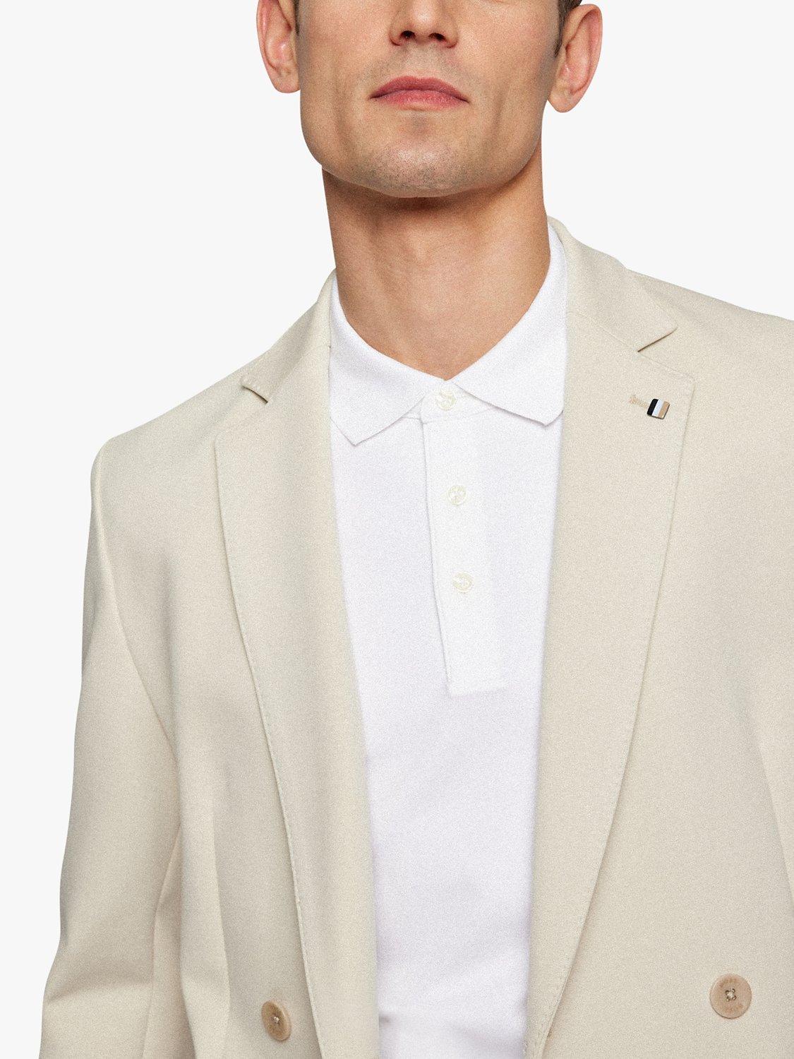 Product image 5 of 5, which shows Hugo Boss Pado Long Sleeve Polo Top, White, S