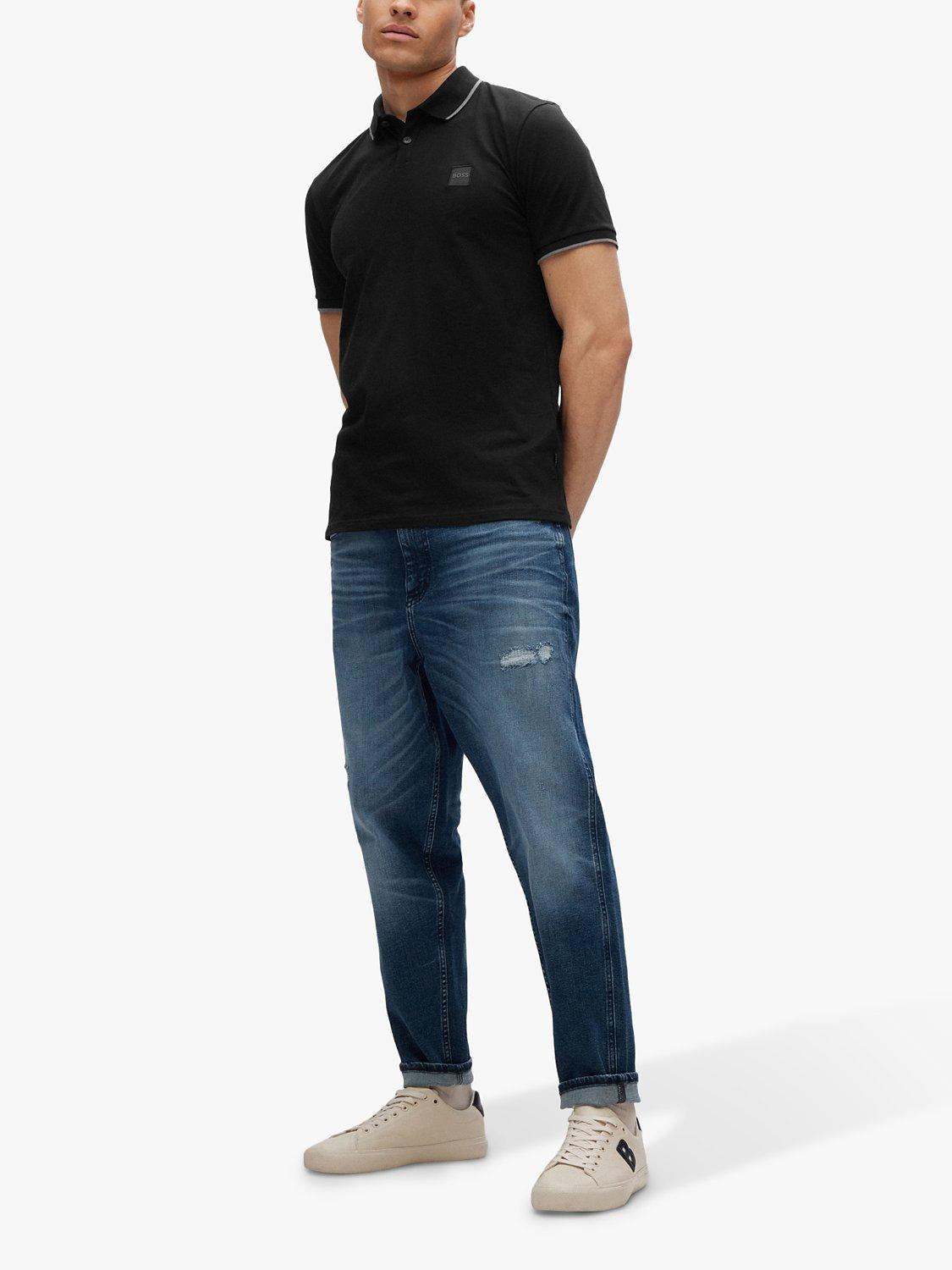 BOSS Passertip Slim Fit Polo Shirt, Black