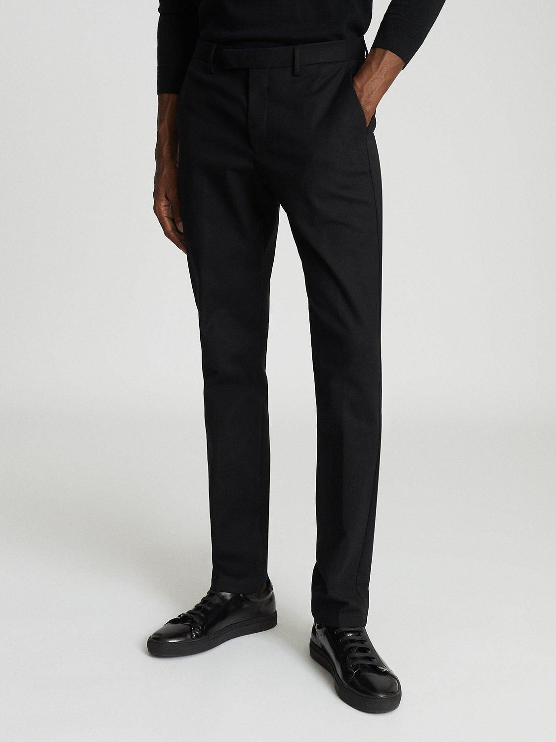 Reiss Eastbury Slim Fit Chinos, Black, 32R