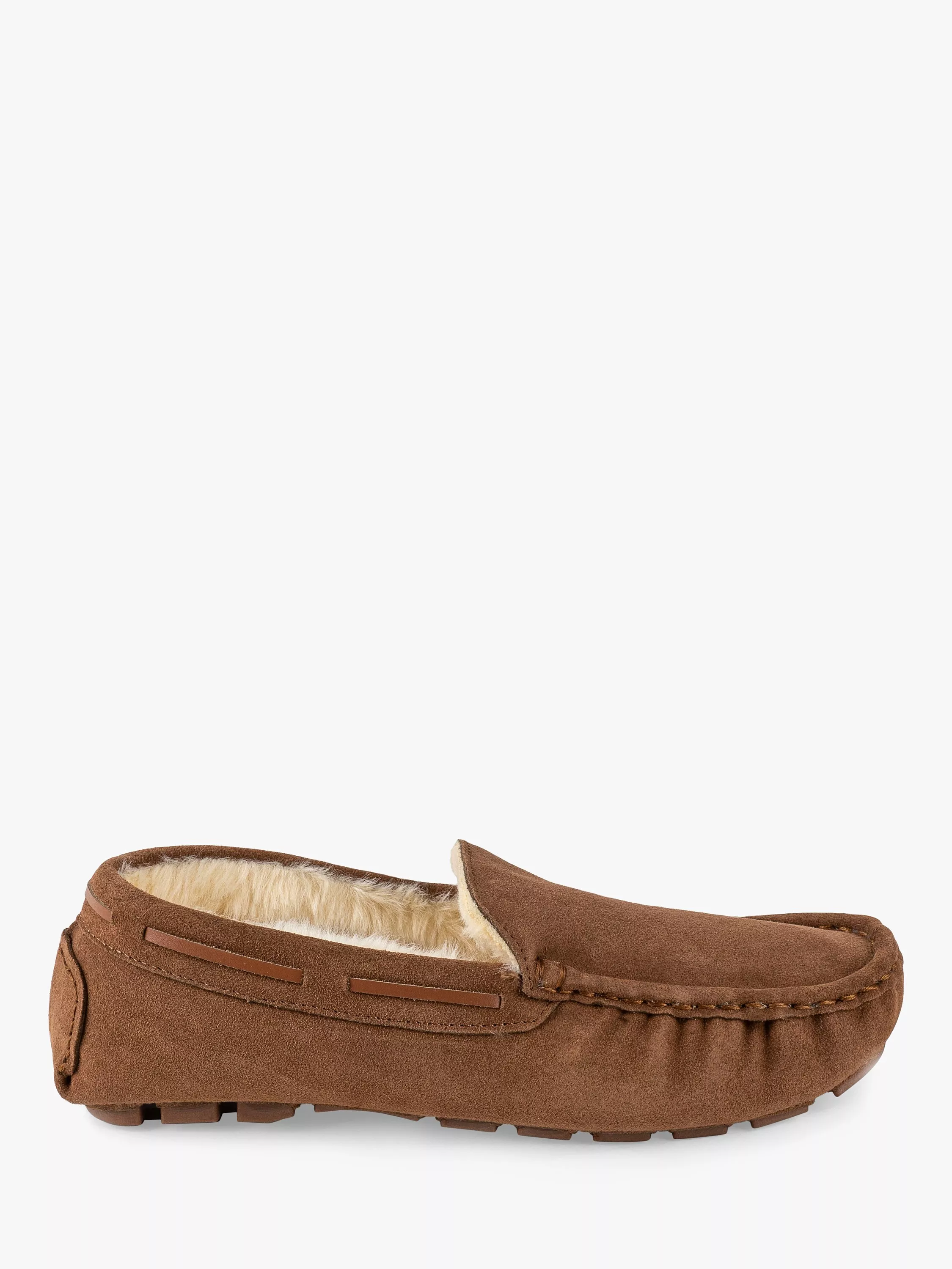 totes Isotoner Suede Moccasin Slippers Tan