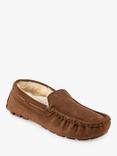 totes Isotoner Suede Moccasin Slippers, Tan