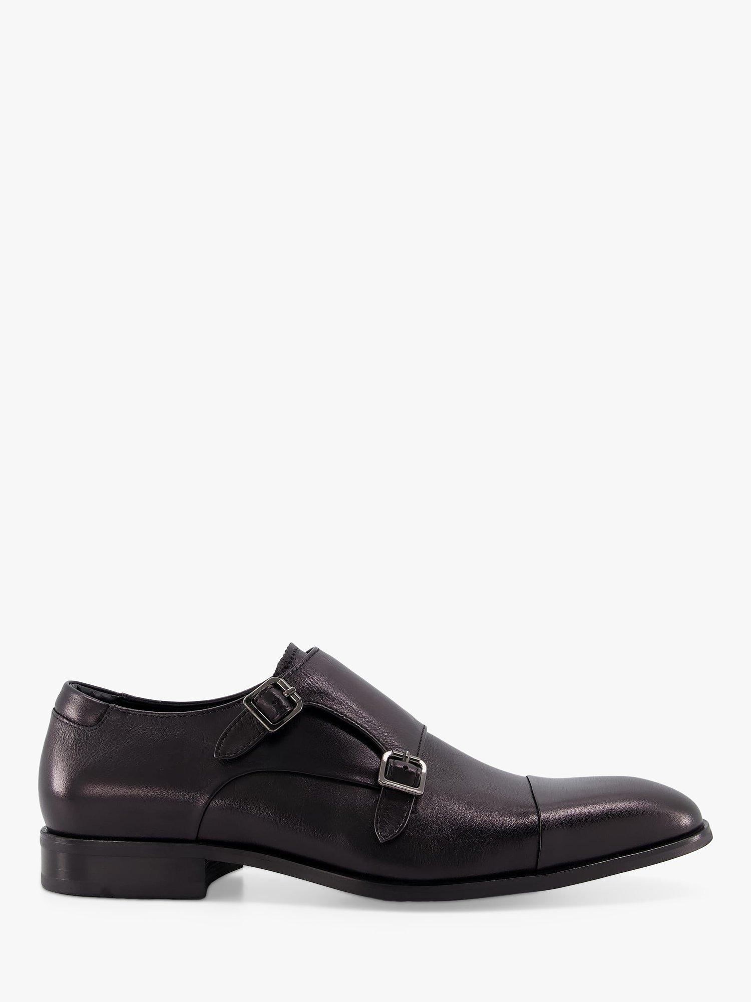 Dune Schemer Wide Fit Leather Monk Strap Shoes