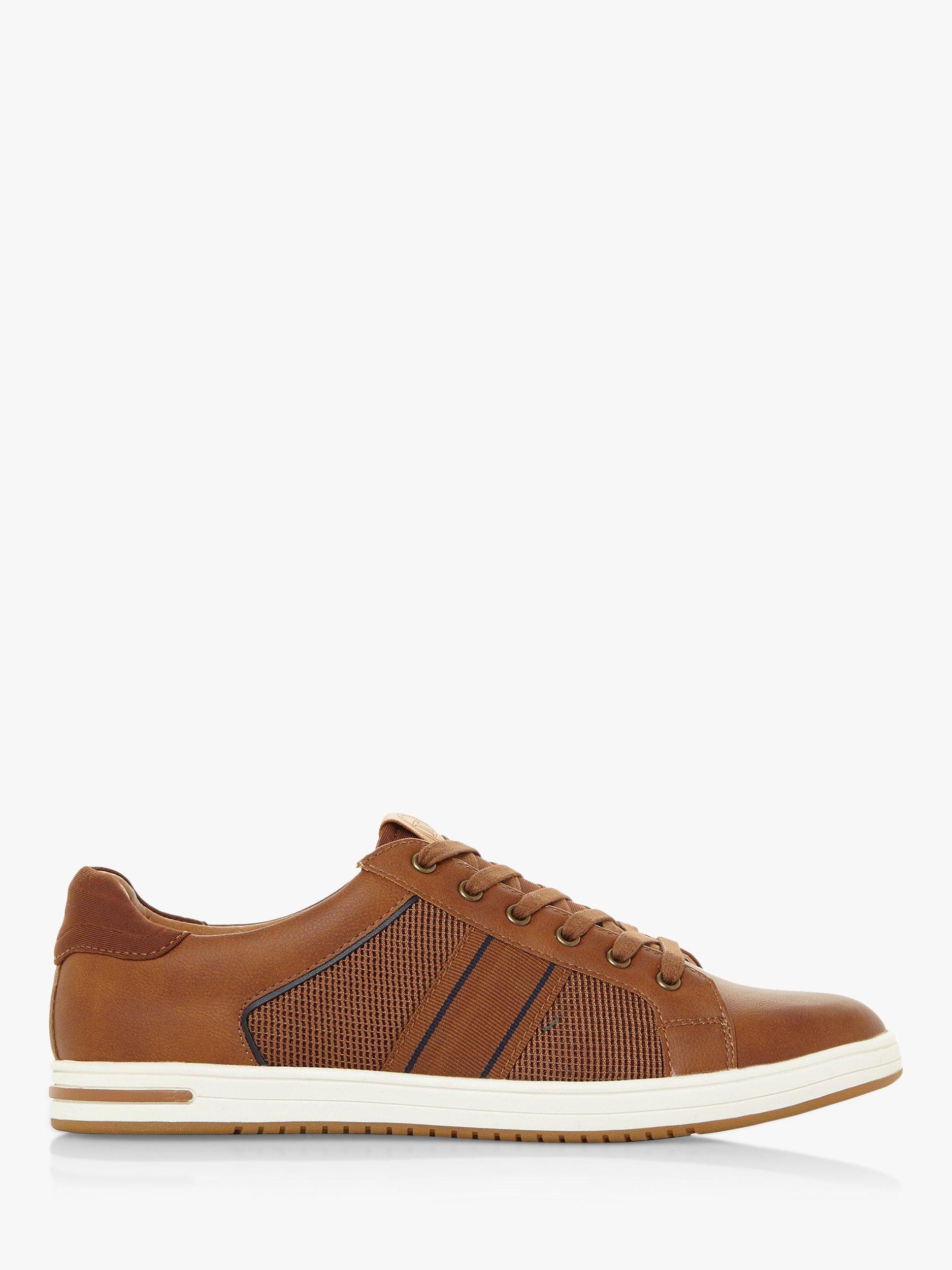 Dune Trues Stripe Panel Wide Fit Trainers, Tan