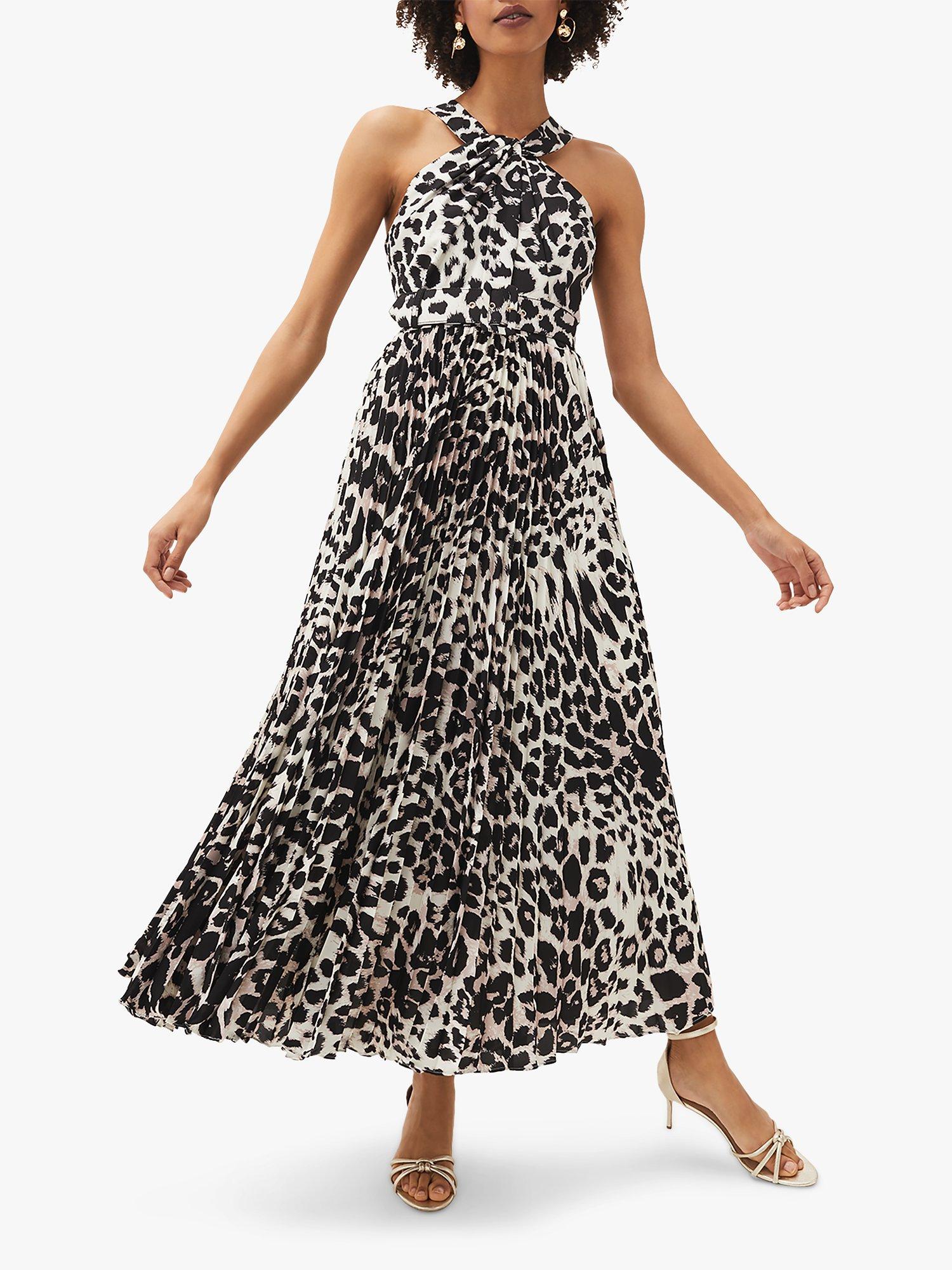 Phase Eight Chelsie Leopard Print Midi Dress, Multi
