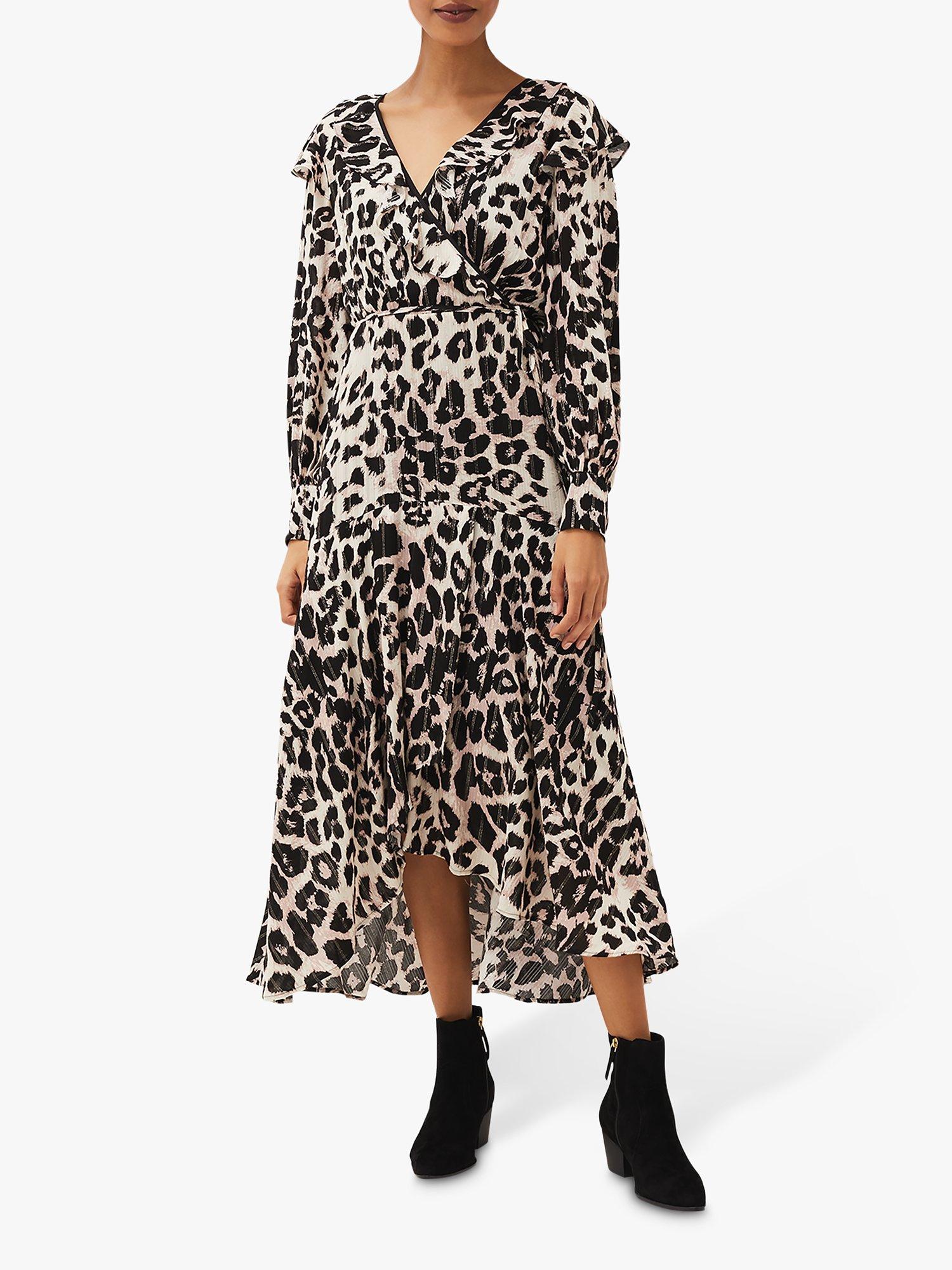 Phase Eight Chelsie Leopard Print Wrap Dress, Multi