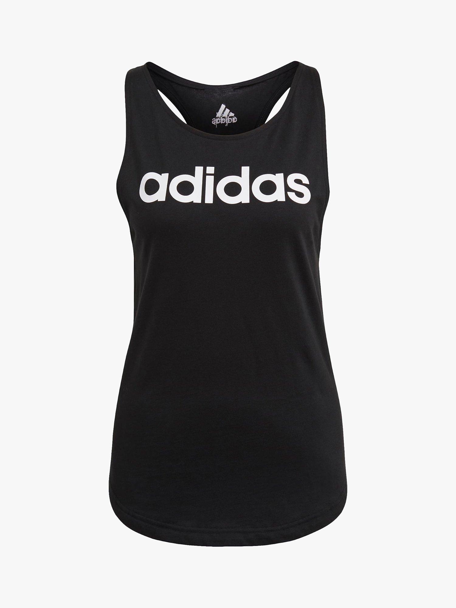 adidas Essentials Loose Logo Gym Vest, Black, XS