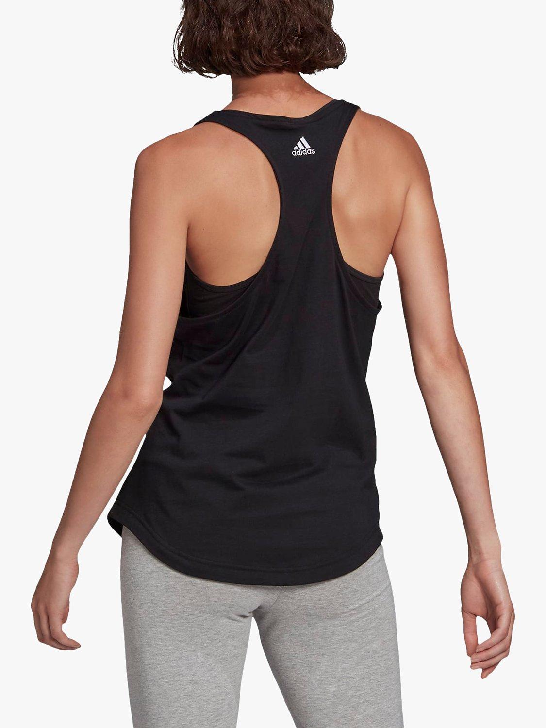 adidas Essentials Loose Logo Gym Vest, Black, XS