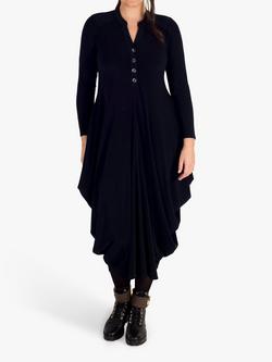chesca Placket Midi Jersey Dress, Navy
