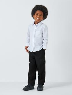 John Lewis Adjustable Waist Boys' School Trousers, Pack of 2 - view 2, Black