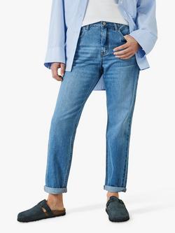 HUSH Boyfriend Straight Fit Jeans, Mid Authentic Blue