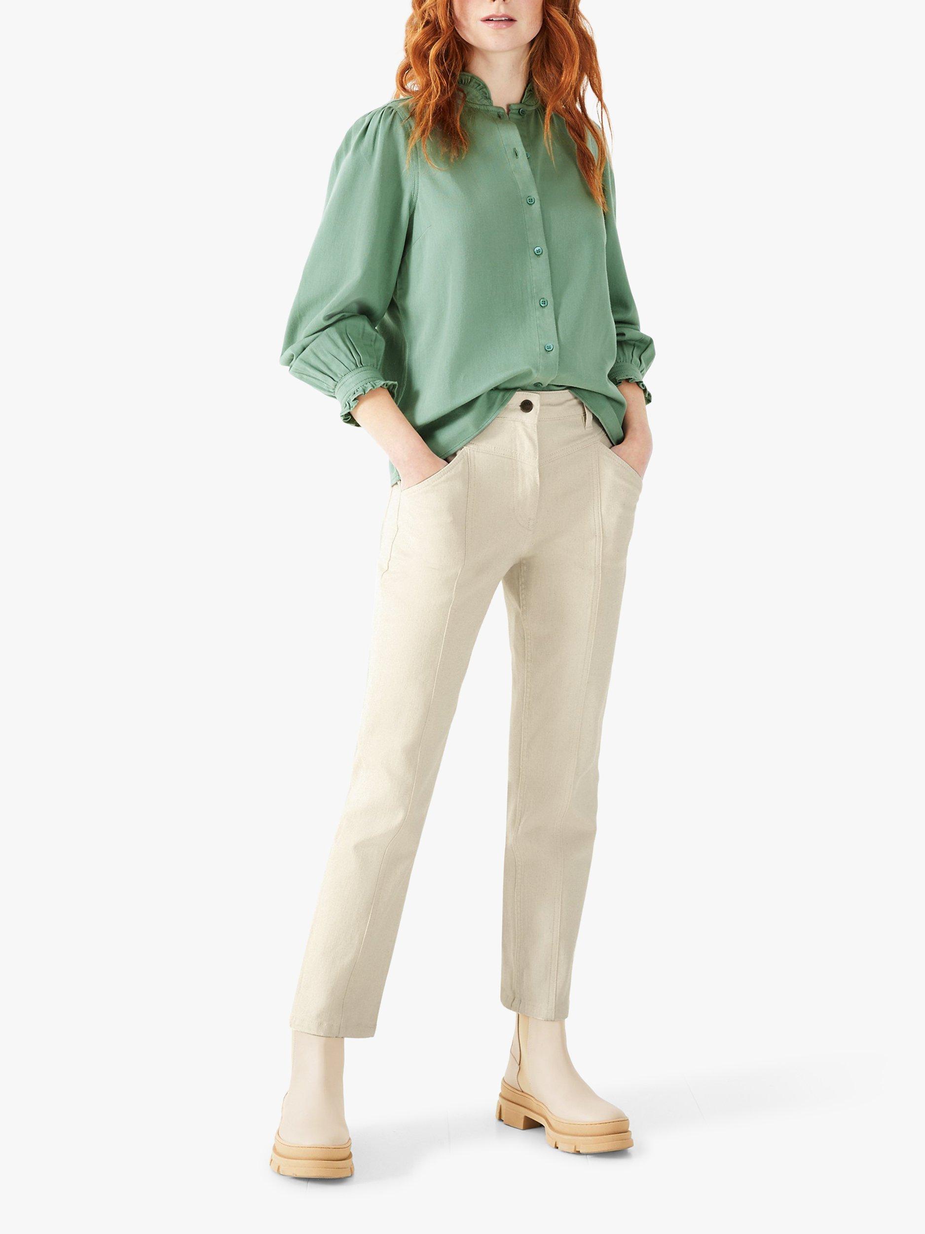 HUSH Viola Cotton Top, Khaki
