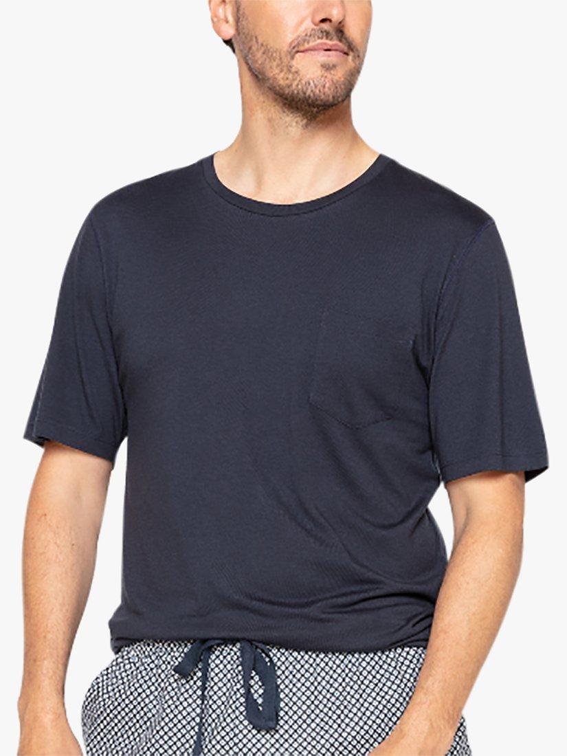 Cyberjammies Jersey Short Sleeve Lounge T-Shirt, Navy
