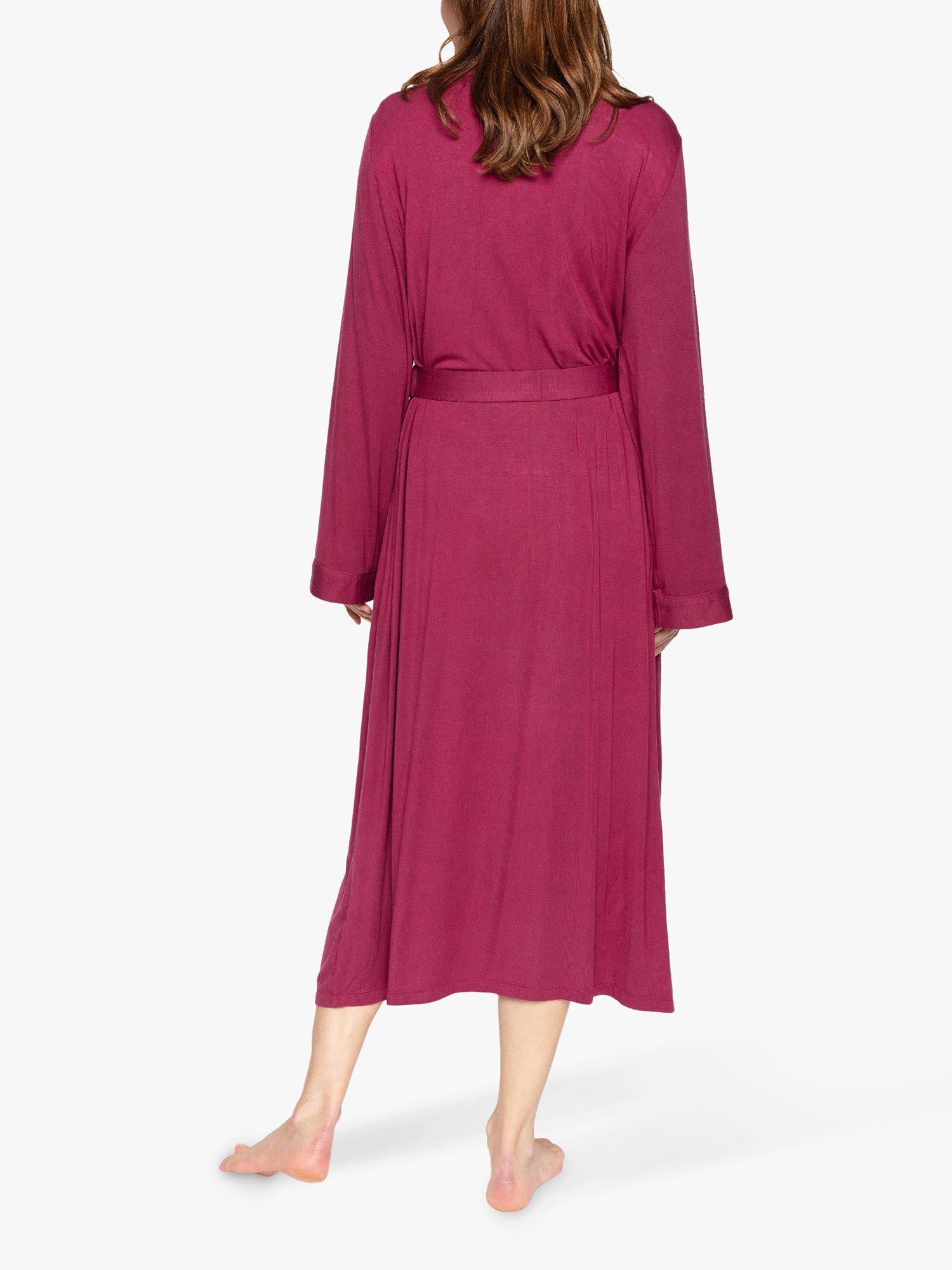 Product image 2 of 3, which shows Cyberjammies Katherine Jersey Dressing Gown, Magenta, 8