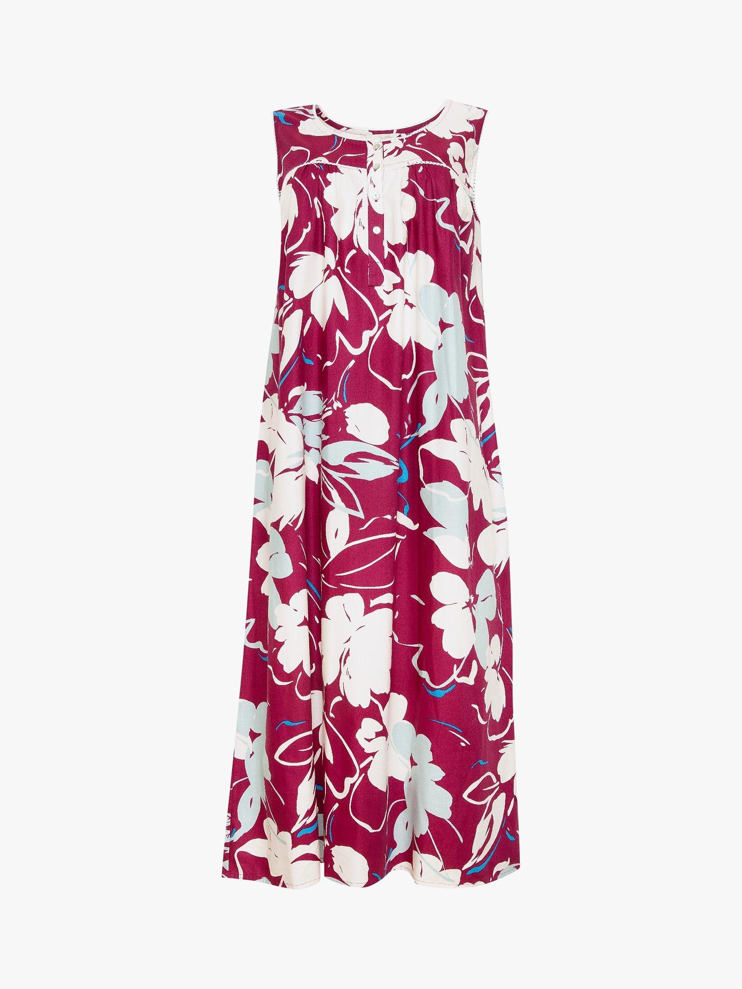 Product image 4 of 4, which shows Cyberjammies Katherine Floral Print Nightdress, Magenta, 8