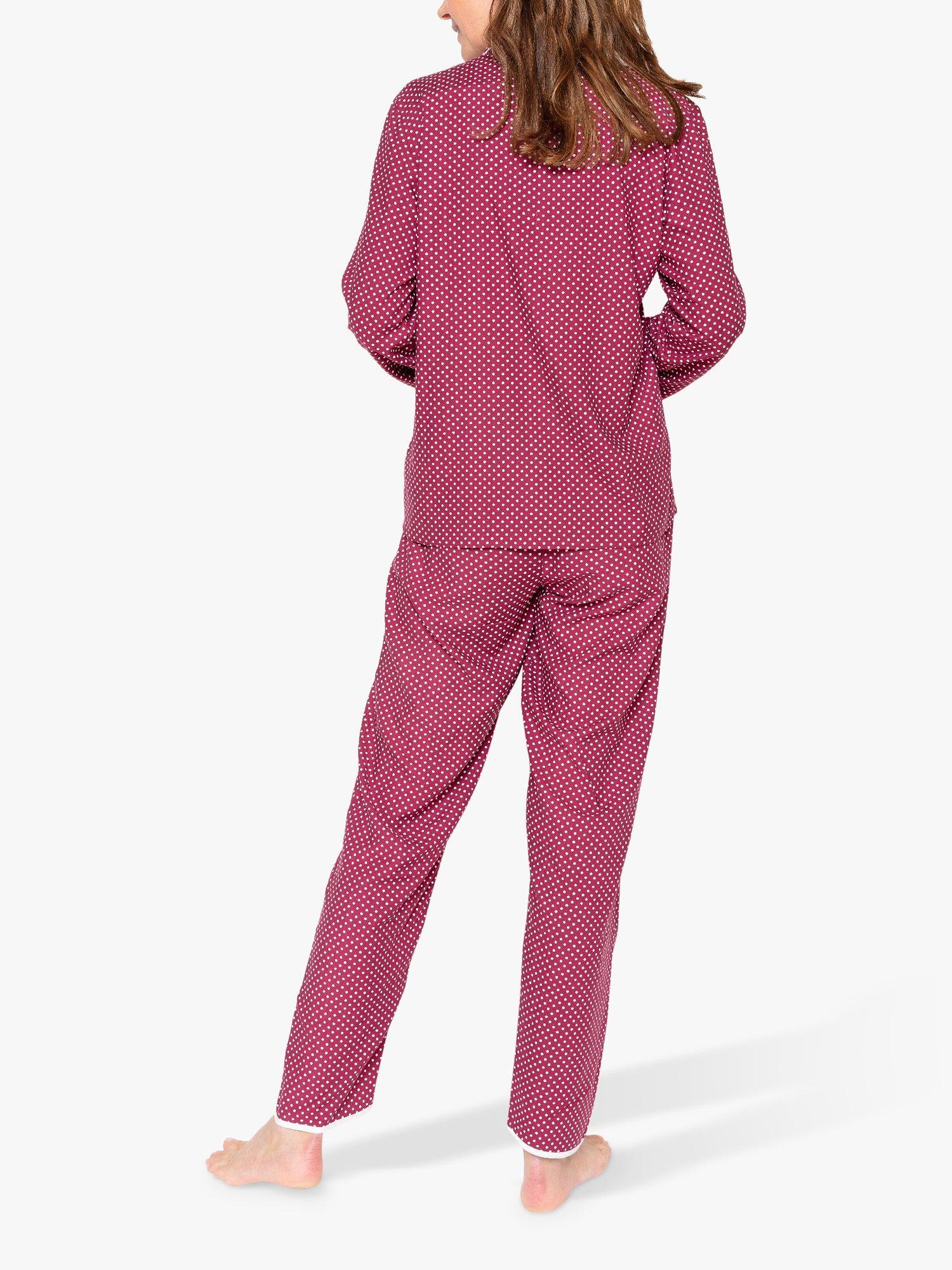 Product image 2 of 3, which shows Cyberjammies Katherine Spot Pyjamas, Magenta Mix, 8