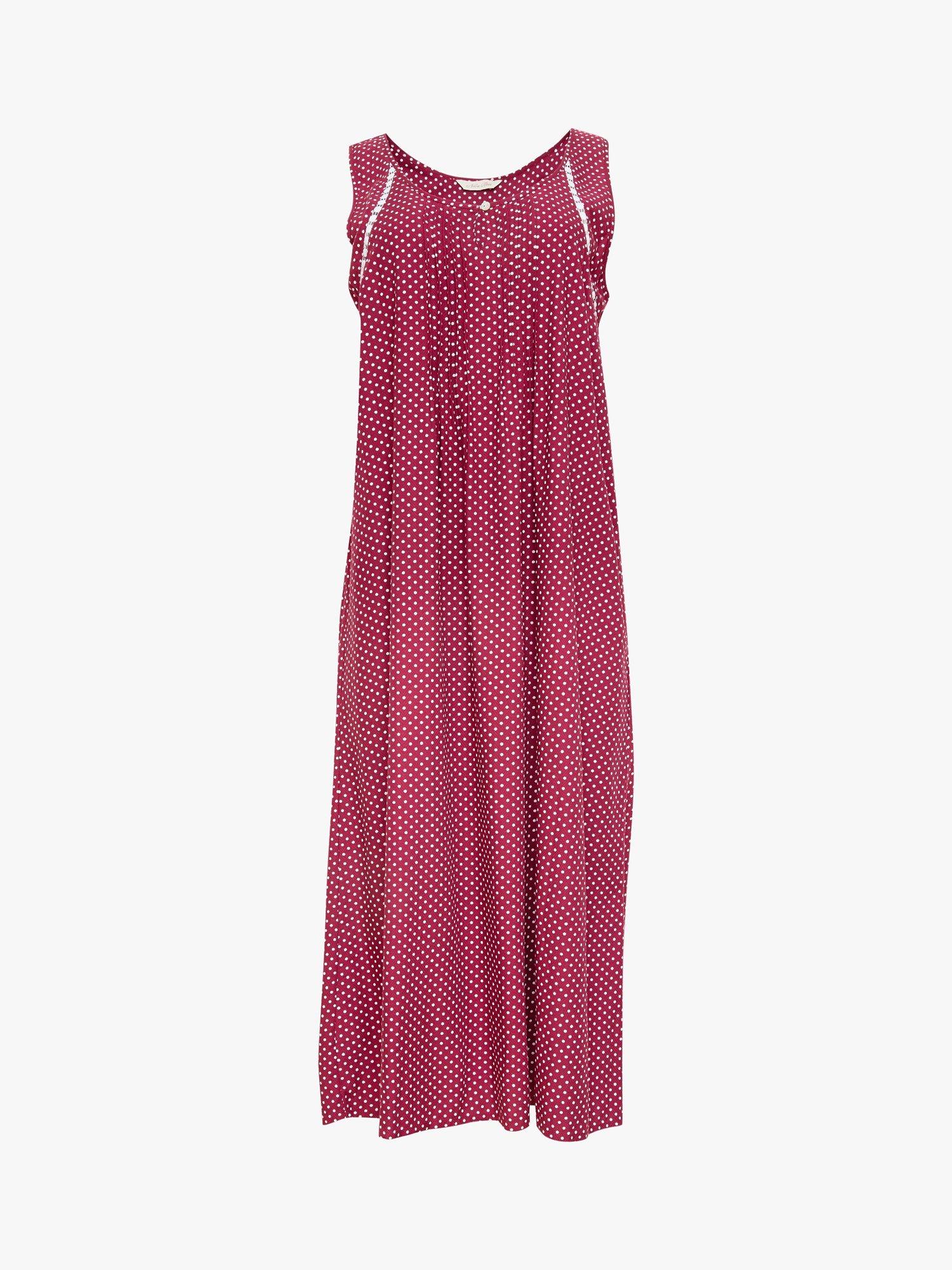 Product image 4 of 4, which shows Cyberjammies Katherine Spot Print Nightdress, Magenta, 8