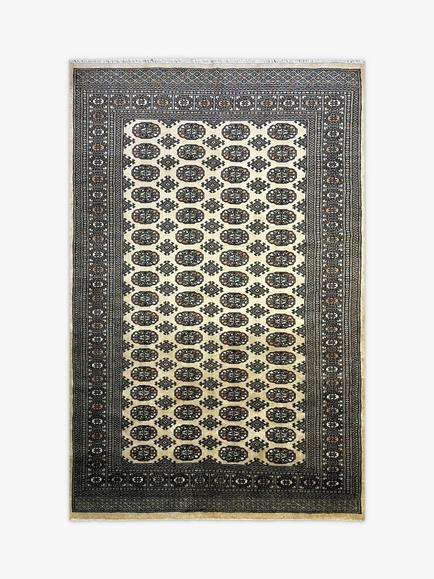 Gooch Luxury Hand Knotted Pakistan Bokhara Handmade Rug, Cream