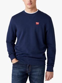 Wrangler Logo Crew Sweatshirt, Navy
