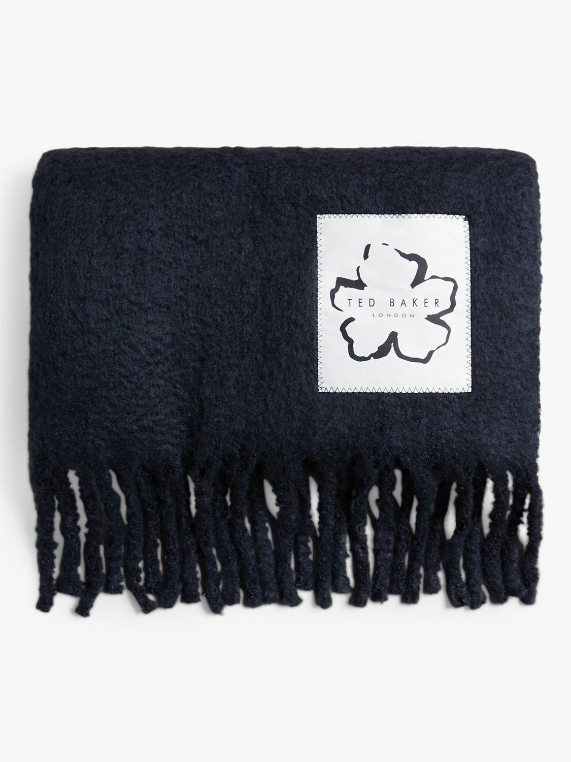 Ted Baker Tiba Oversized Tassel Scarf, Black, One Size