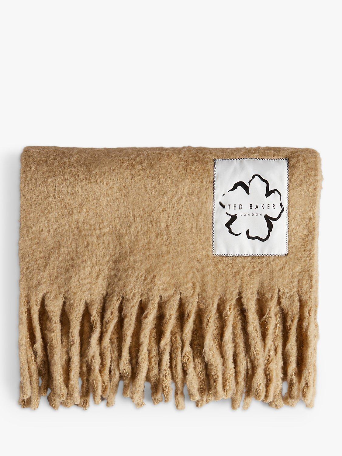 Ted Baker Tiba Oversized Tassel Scarf, Camel, One Size