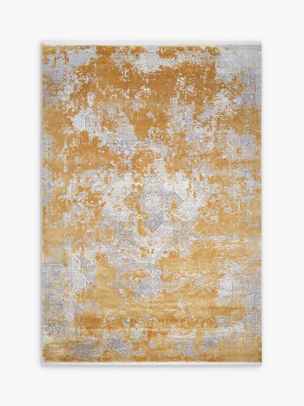 Gooch Luxury Distressed Kazak Rug, Gold, Gold