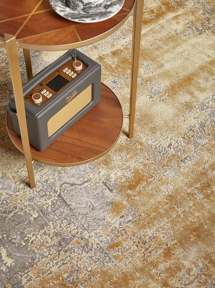 Gooch Luxury Distressed Kazak Rug, Gold - view 2, Gold