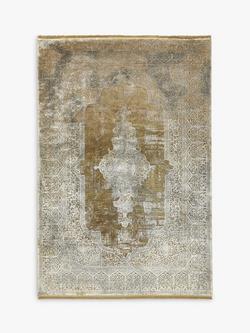 Gooch Luxury Distressed Medallion Rug, Bronze