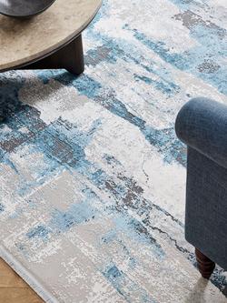 John Lewis Shiomi Rug, Blue - view 2, Blue