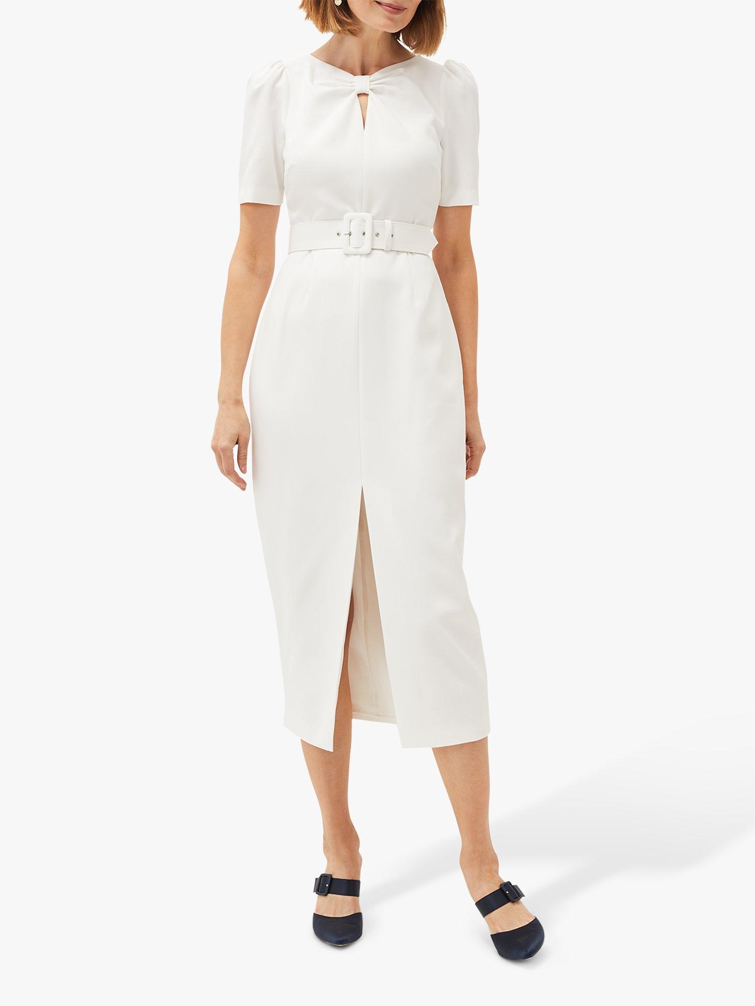 Phase Eight Niccola Belted Midi Dress, Oyster