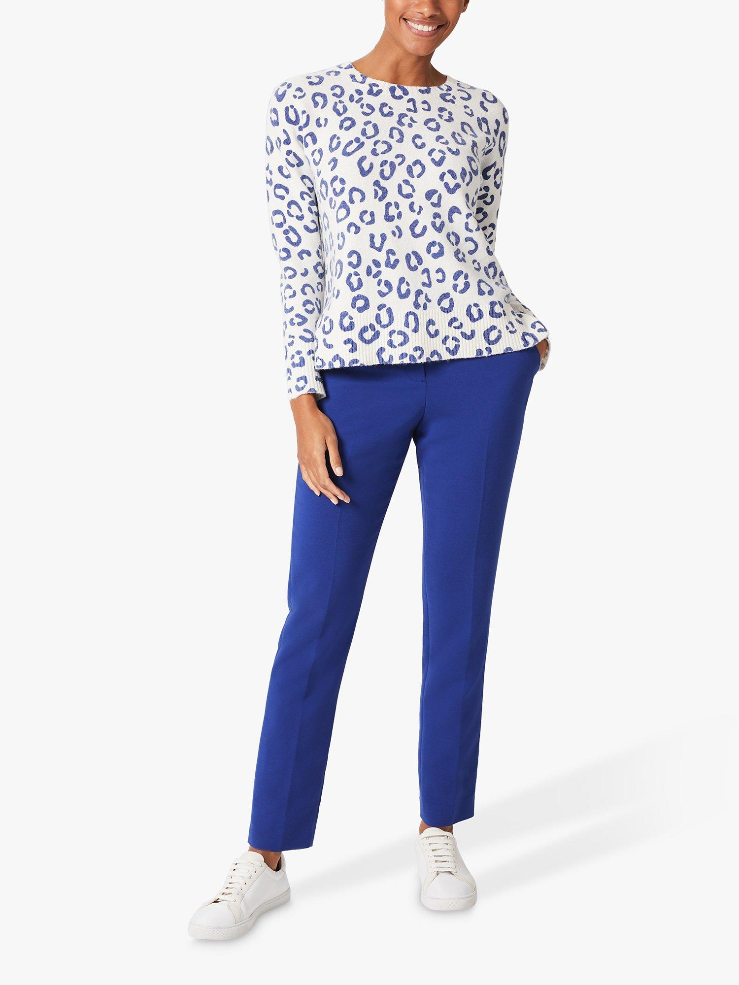 Hobbs Suki Slim Trousers, Cobalt
