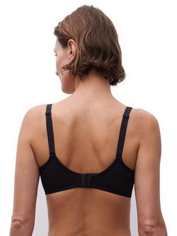 Chantelle Fleurs Underwired Balconette Bra, Black - view 2, Black