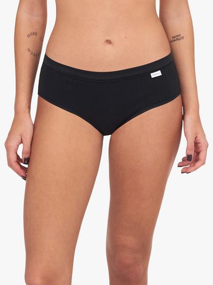 Chantelle Cotton Comfort Shorty Knickers, Black