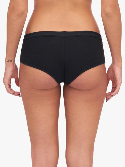 Chantelle Cotton Comfort Shorty Knickers - view 2, Black